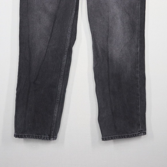 ME+EM Jeans Womens Size 27 Black Faded Straight Leg High Waist 27" Inseam *READ - Picture 3 of 10